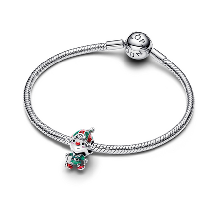 MOMENTS Charm Weihnachtself silberfarben