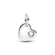 MOMENTS Charm Herz April gravierbar