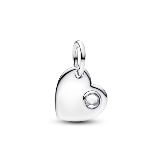 MOMENTS Charm Herz April gravierbar
