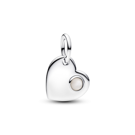 MOMENTS Charm Herz Juni gravierbar