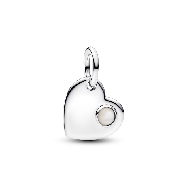 MOMENTS Charm Herz Juni gravierbar