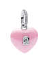 Charm-Anhänger Keramik-Herz pink