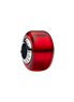 Charm rotes Murano Glas silberfarben