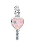 Charm-Anhänger Herz-Schlüssel silberfarben