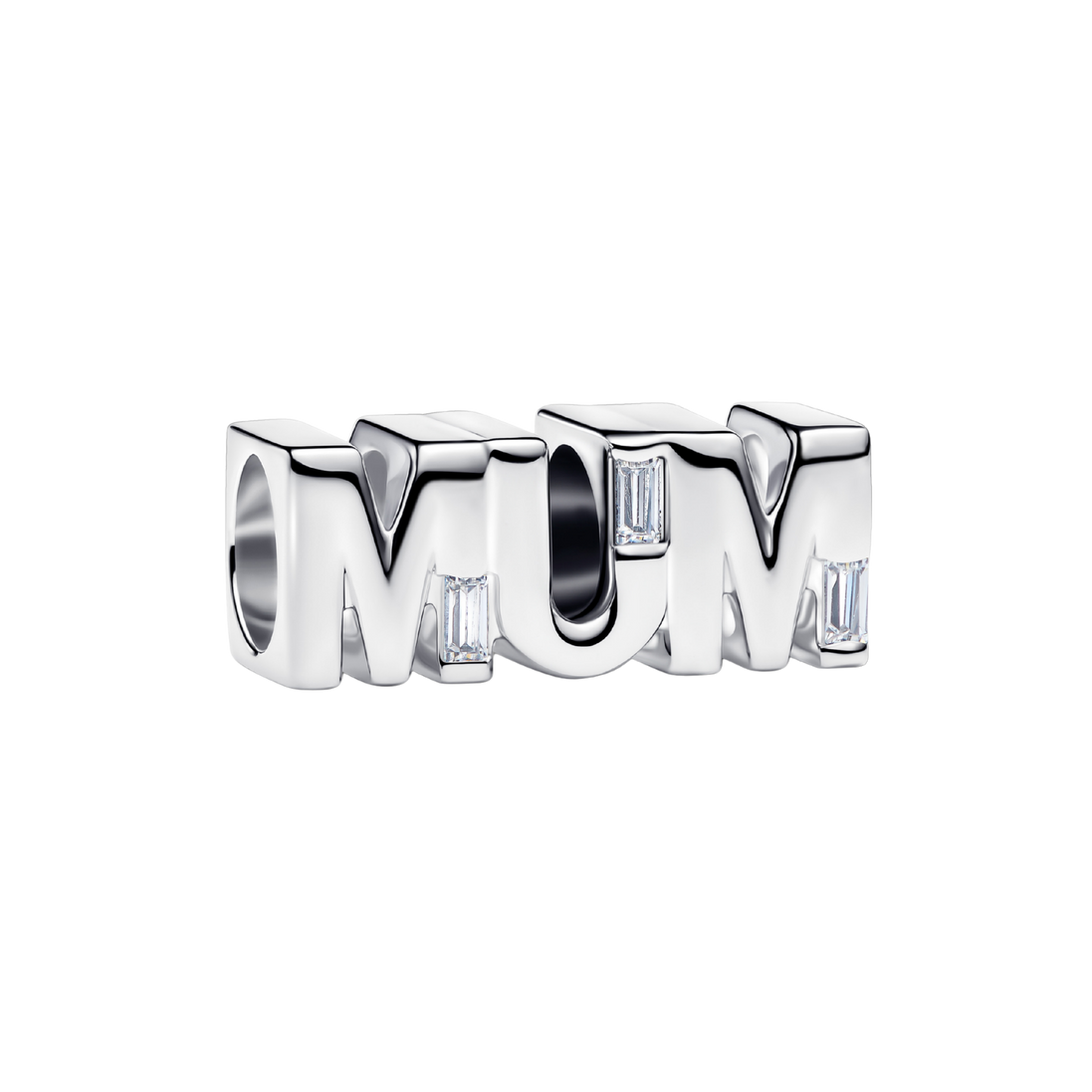MOMENTS Charm MUM silberfarben
