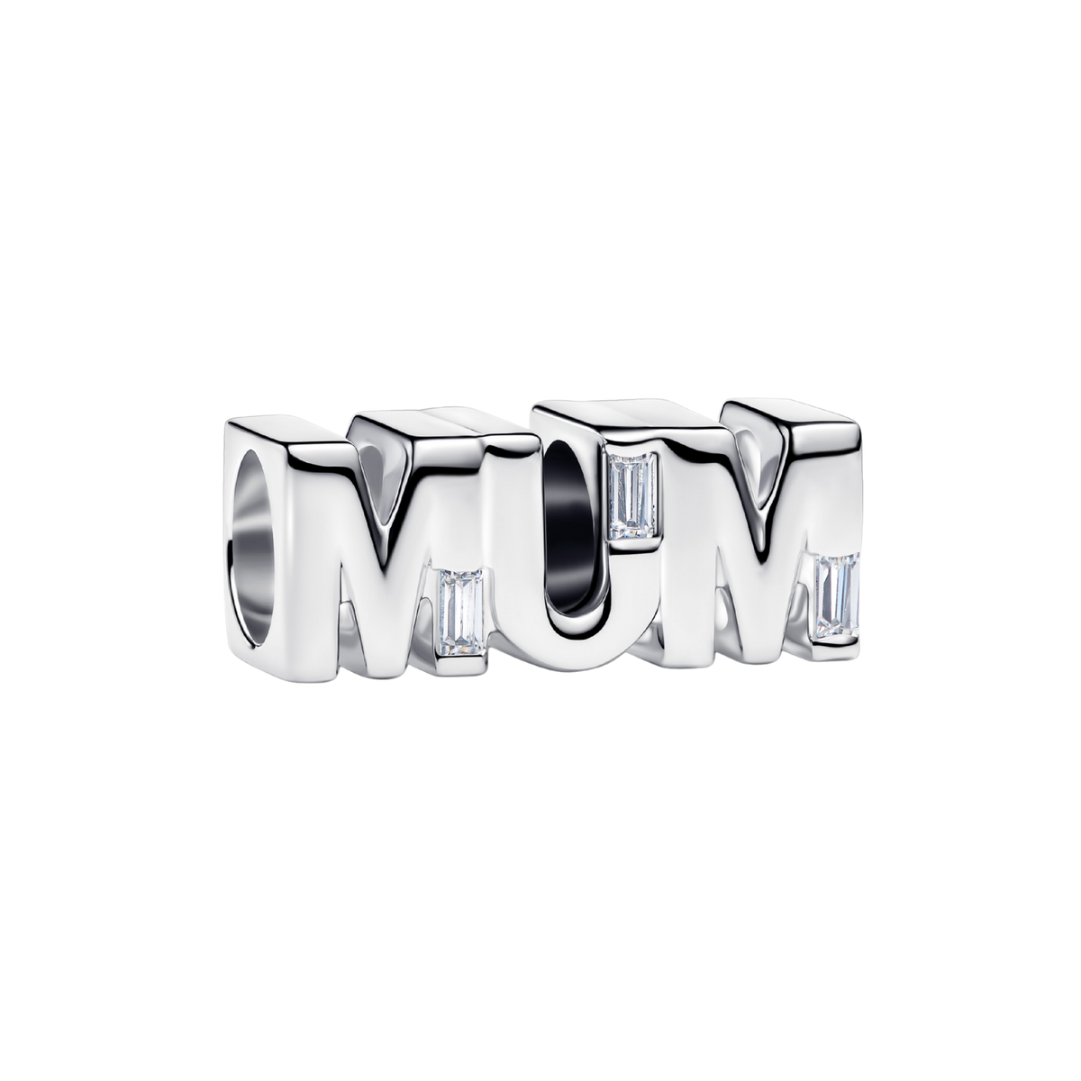 MOMENTS Charm MUM silberfarben