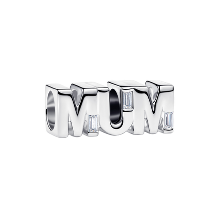 MOMENTS Charm MUM silberfarben