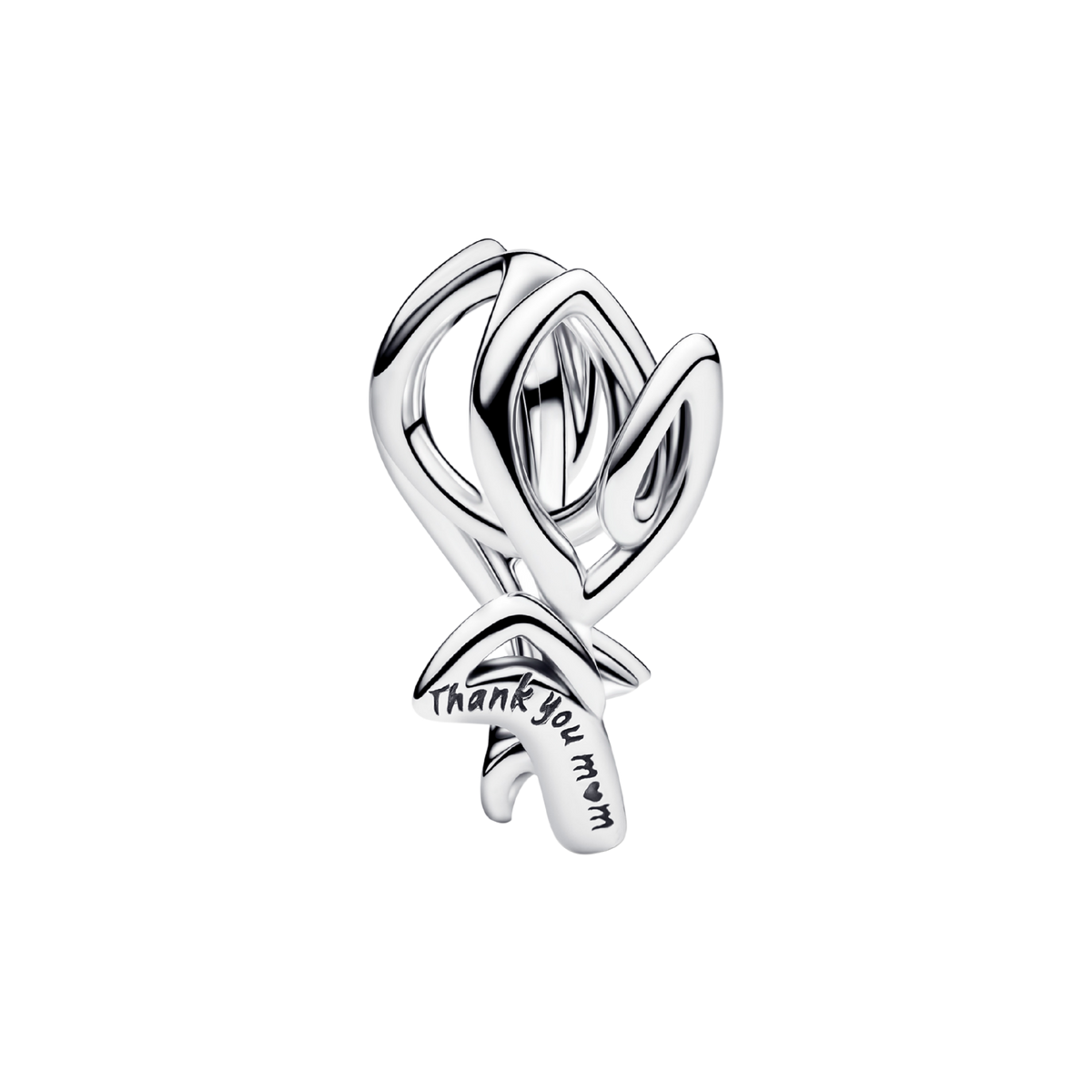 MOMENTS Charm Tulpe silberfarben