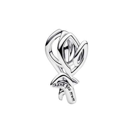 MOMENTS Charm Tulpe silberfarben