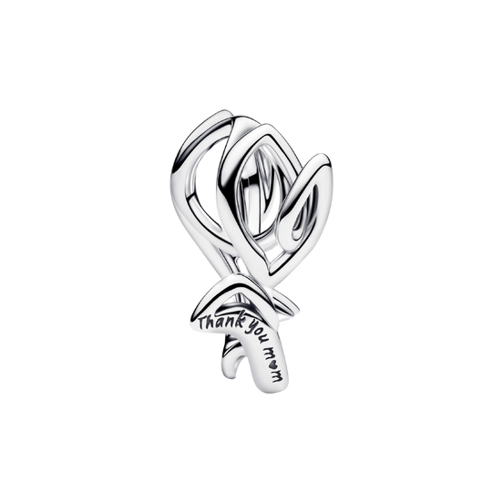 MOMENTS Charm Tulpe silberfarben