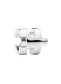 Mini-Charm Puzzle-Stück silberfarben