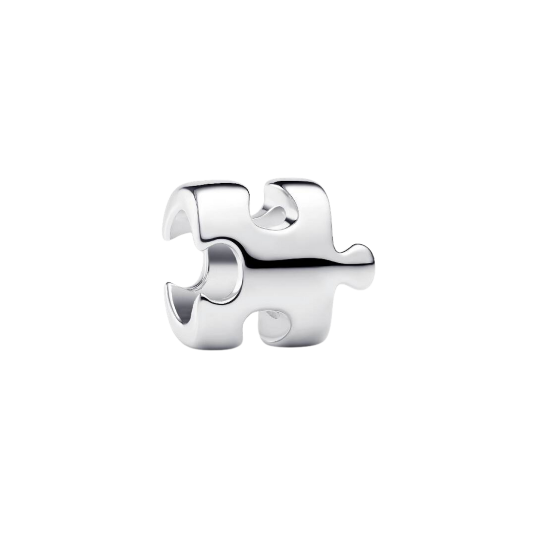 Mini-Charm Puzzle-Stück silberfarben