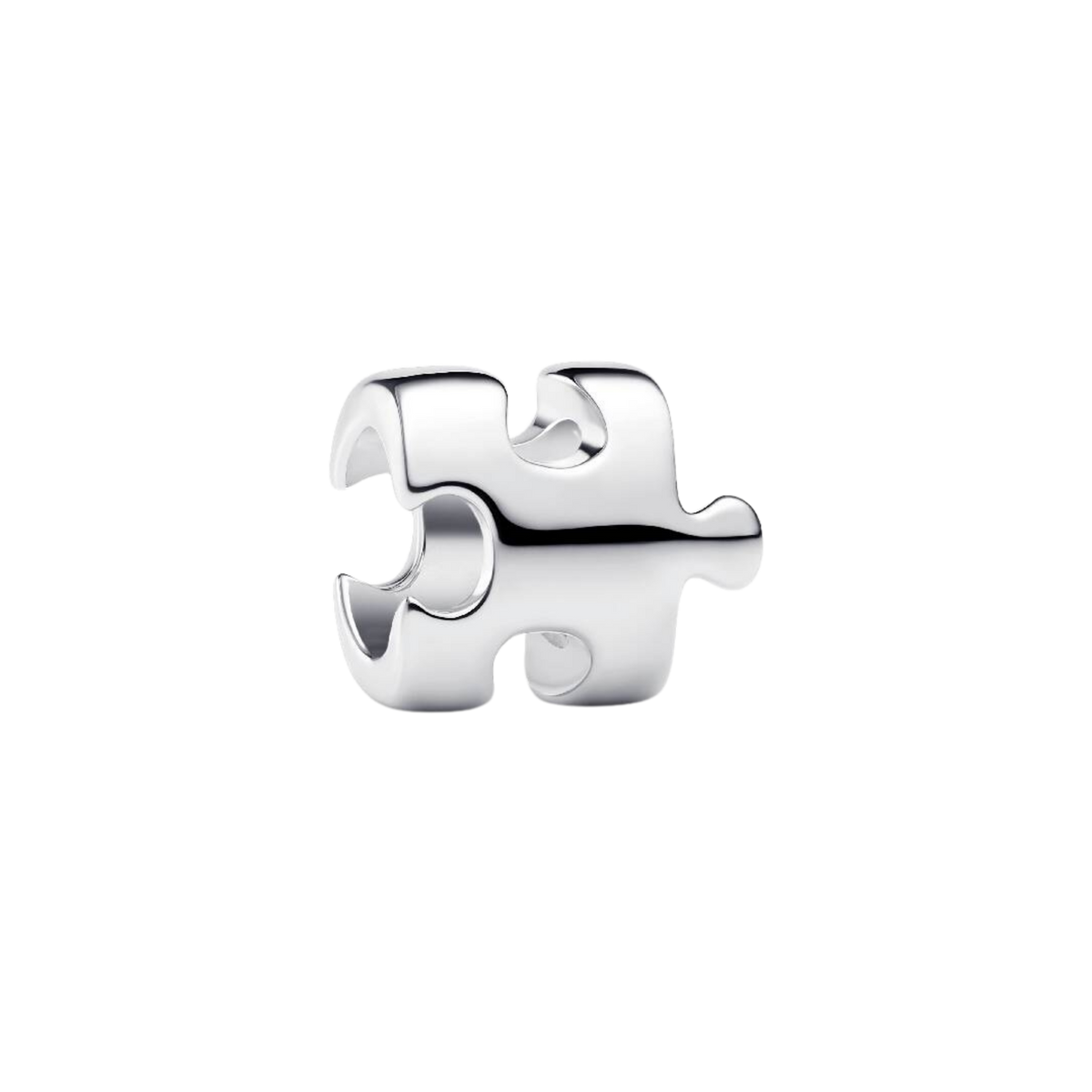 Mini-Charm Puzzle-Stück silberfarben