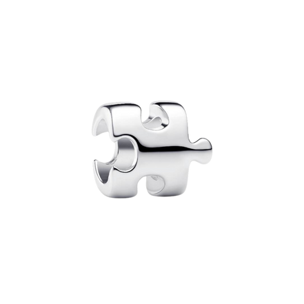 Mini-Charm Puzzle-Stück silberfarben