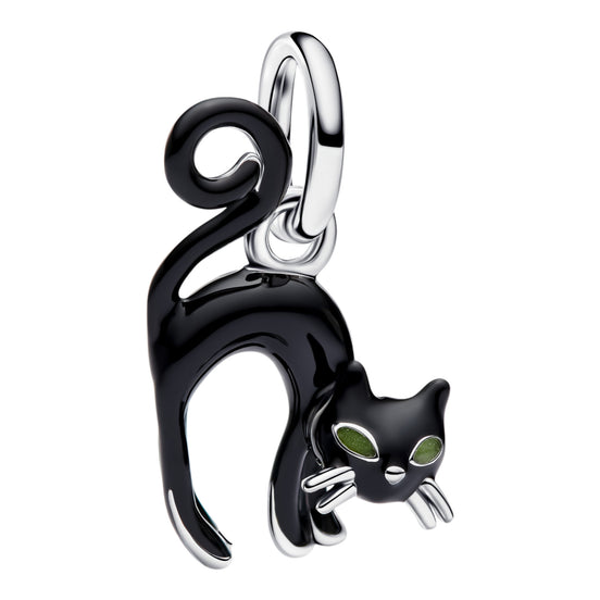 Charm schwarze Katze leuchtet im Dunkeln