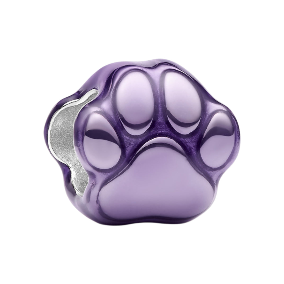Mini-Charm lila Pfote