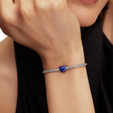 Mini-Charm blaues Herz