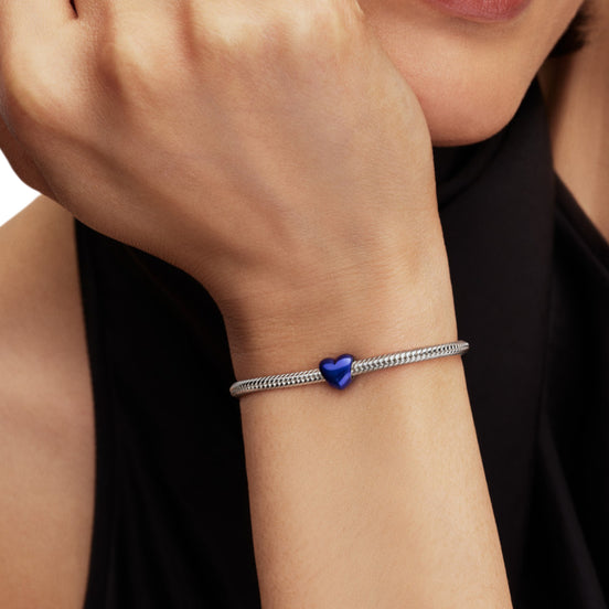 Mini-Charm blaues Herz