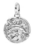 Charm Medaillon mit Delfin und Zirkonia