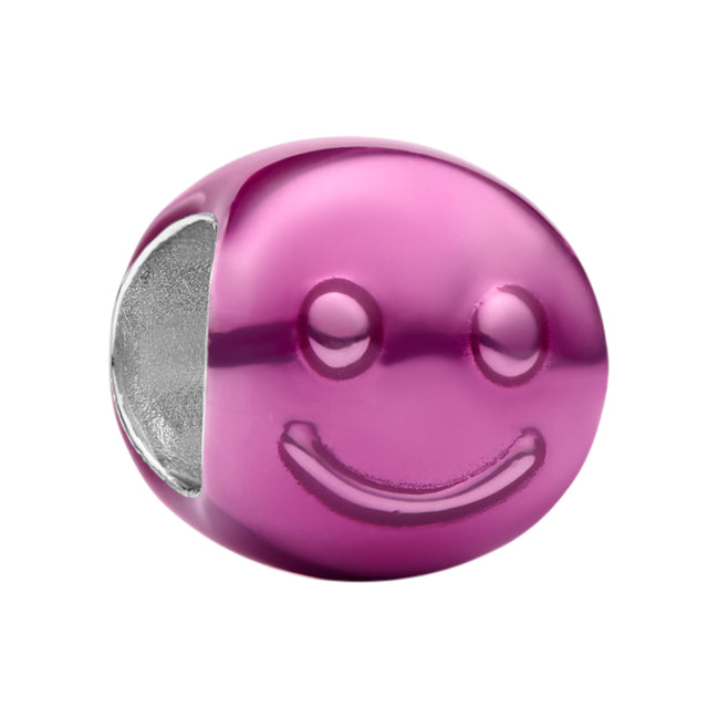 Mini-Charm pinker Smiley