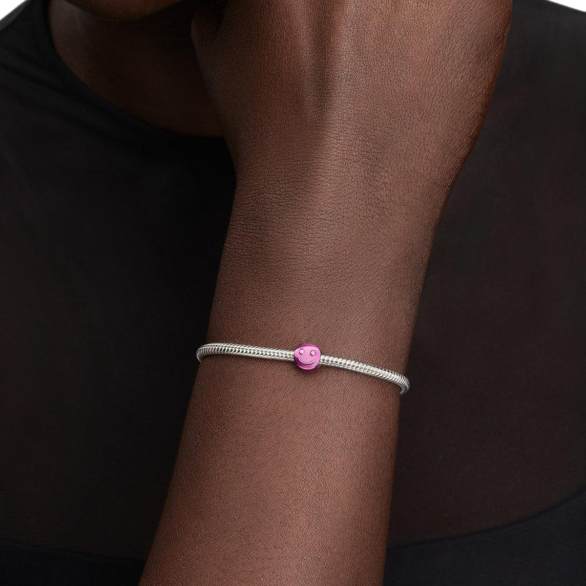 Mini-Charm pinker Smiley