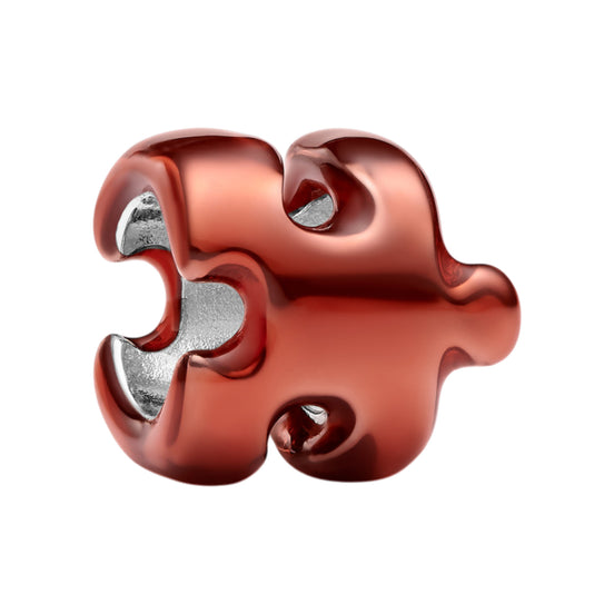 Mini-Charm orangenes Puzzlestück