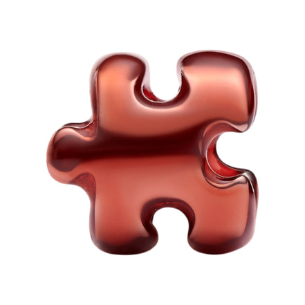 Mini-Charm orangenes Puzzlestück