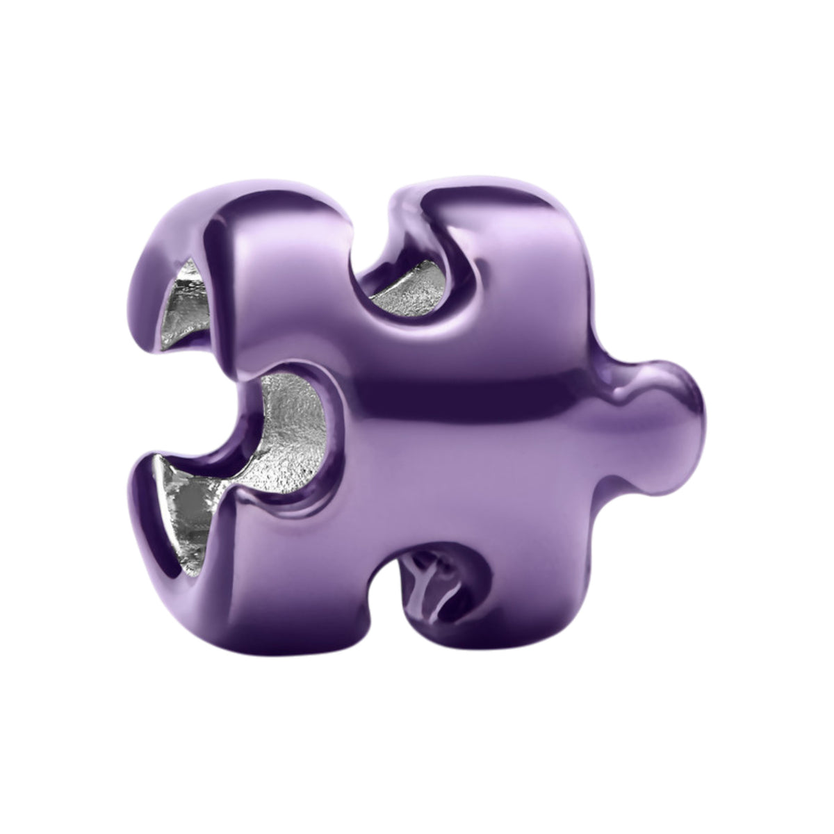 Mini-Charm lila Puzzlestück