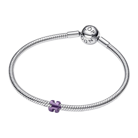Mini-Charm lila Puzzlestück