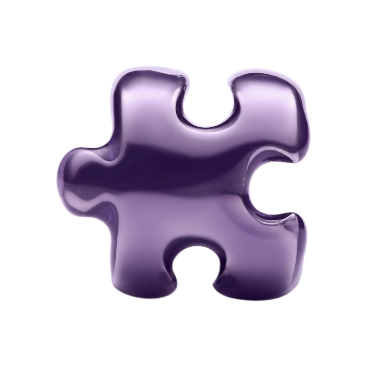 Mini-Charm lila Puzzlestück