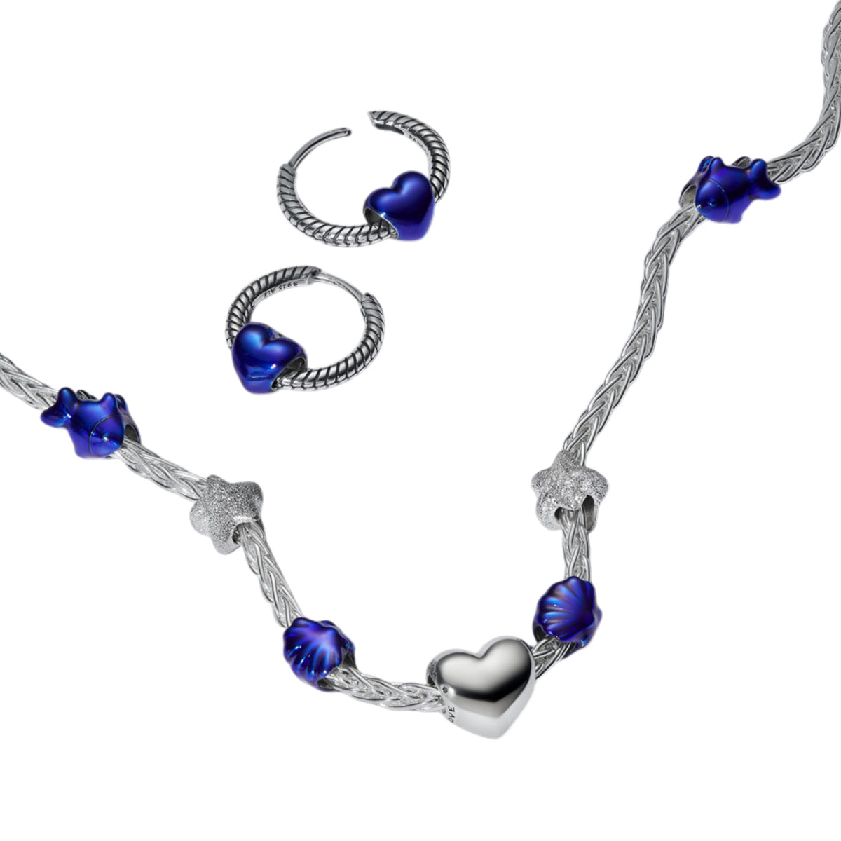 Mini-Charm blaue Muschel