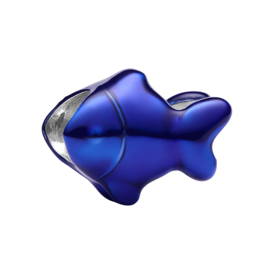 Mini-Charm blauer Fisch