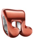 Mini-Charm orangene Musiknote