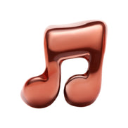 Mini-Charm orangene Musiknote