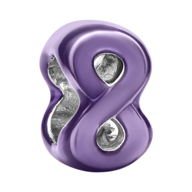 Mini-Charm lila Unendlichkeitszeichen