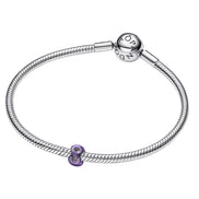 Mini-Charm lila Unendlichkeitszeichen