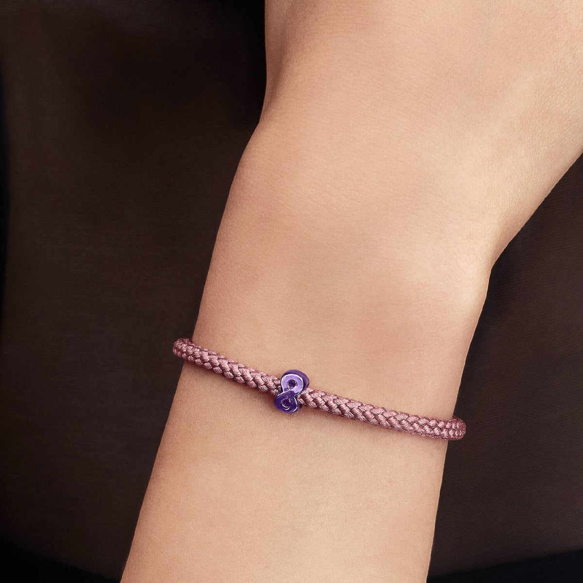 Mini-Charm lila Unendlichkeitszeichen