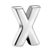 Medaillon-Element Buchstabe X Silber