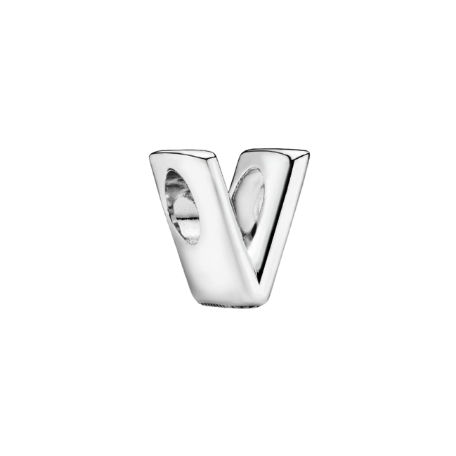 MOMENTS Charm Buchstabe V Silber