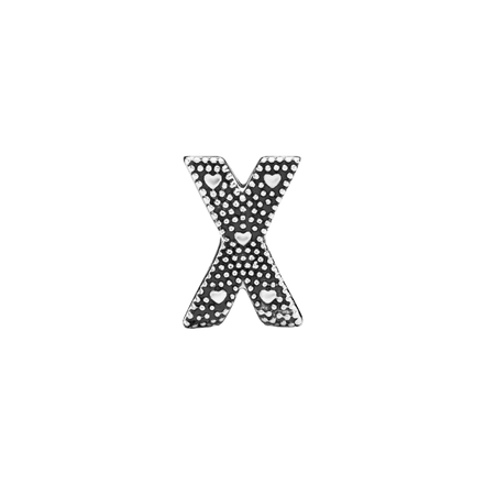 MOMENTS Charm Buchstabe X Silber