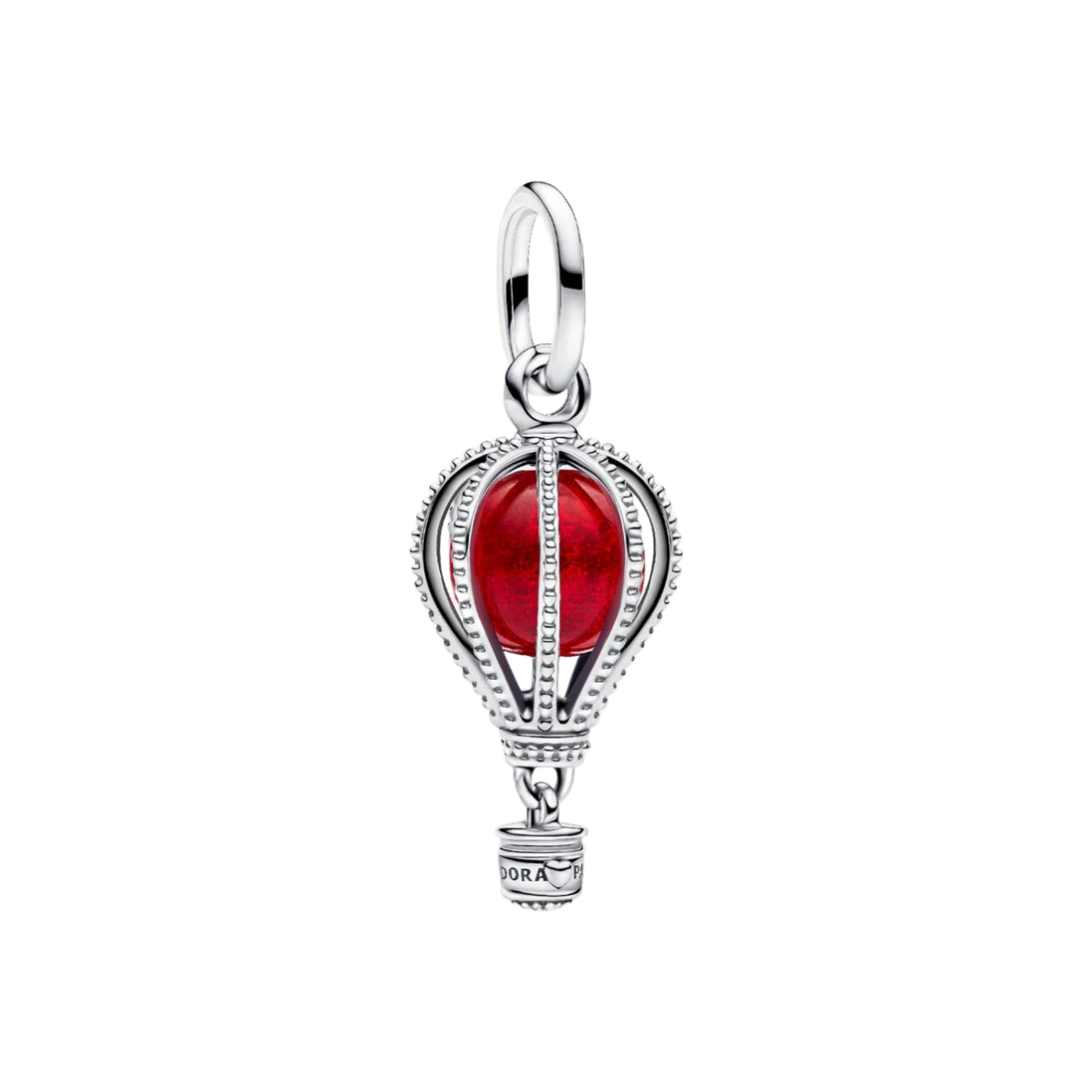 MOMENTS Charm Heißluftballon Glas Rot