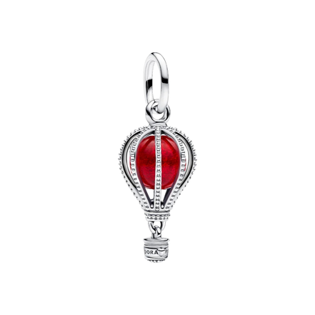 MOMENTS Charm Heißluftballon Glas Rot