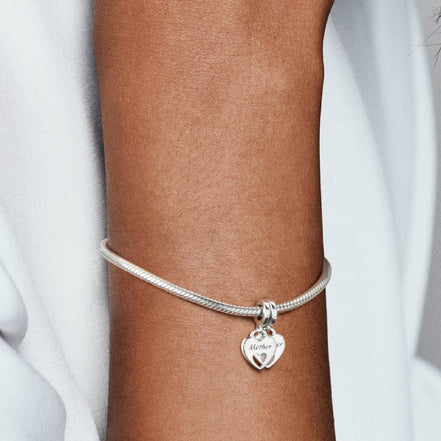 Charm Mutter & Tochter Herz Teilbar