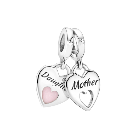 Charm Mutter & Tochter Herz Teilbar