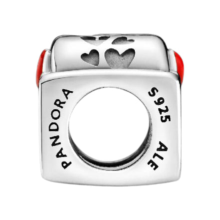 DISNEY Charm Minni Mouse Mum silber, Emaille rot