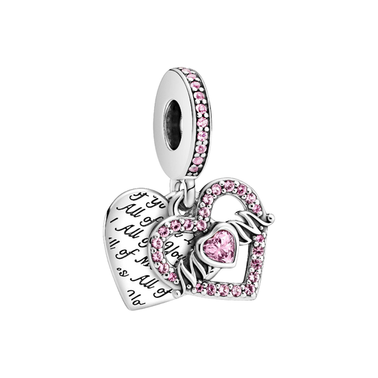 MOMENTS Charm Herz Mom Rosa