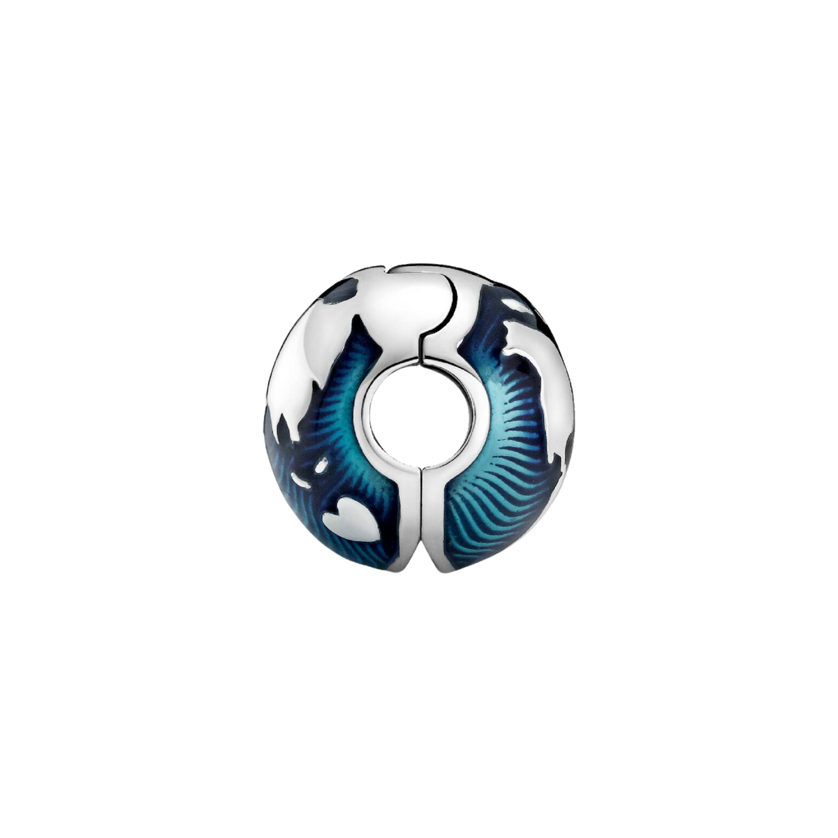 MOMENTS Charm Clip Globus Blau