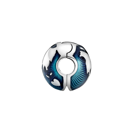 MOMENTS Charm Clip Globus Blau