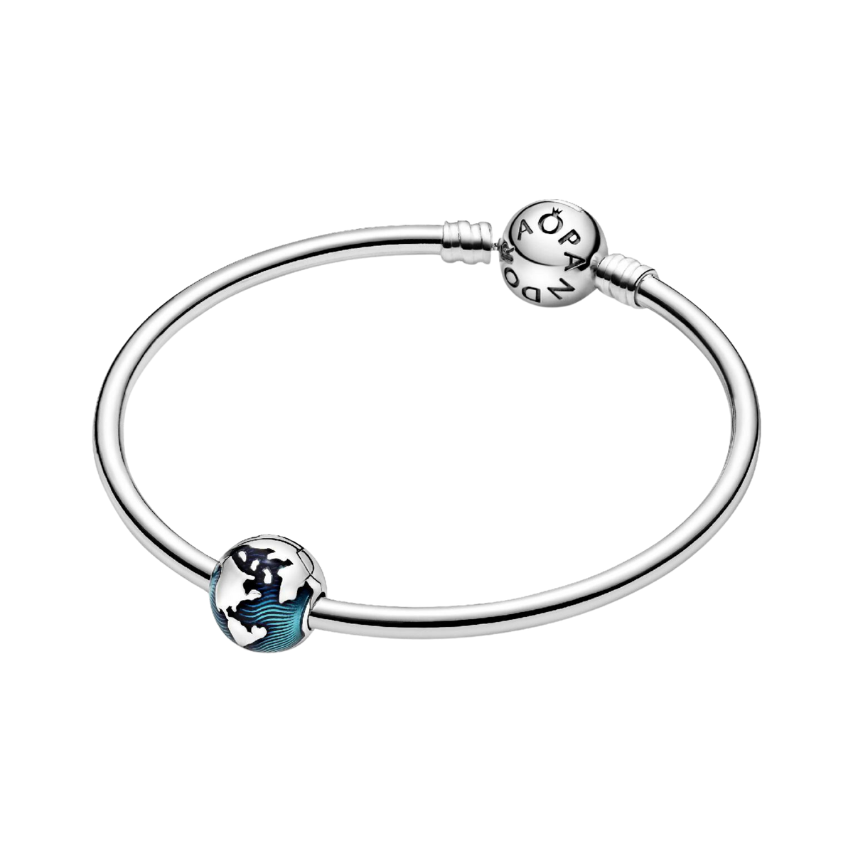 MOMENTS Charm Clip Globus Blau