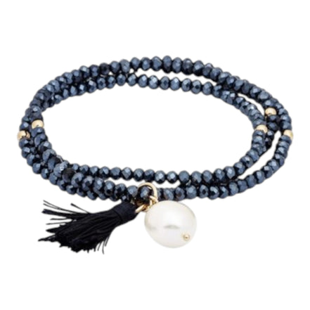 ZEN BLAU Armband mit Perle